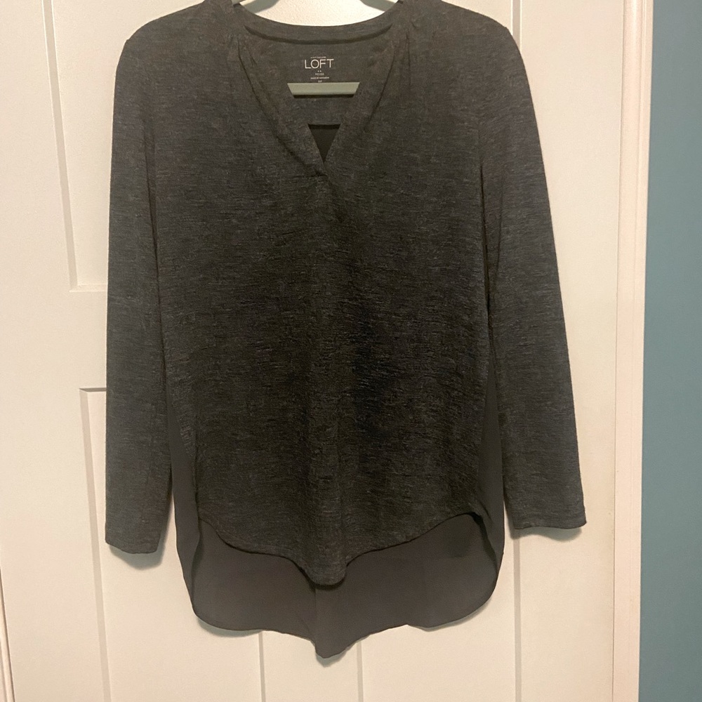 Mixed media knit top